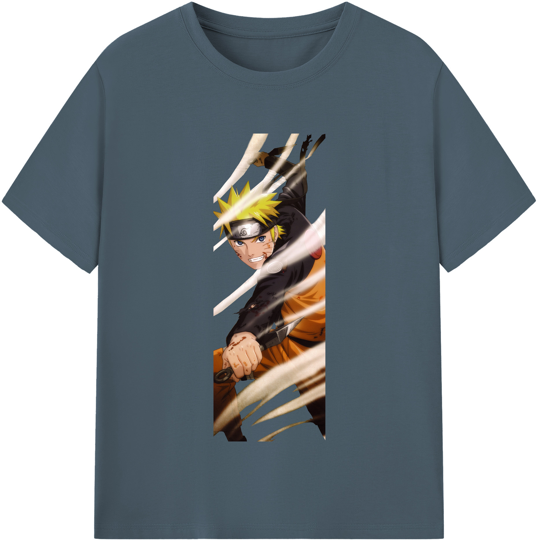 （画像用） NARUTO -ナルト- うずまき ナルト Uzumaki Naruto 綿100％半袖Tシャツ（フロントプリント）